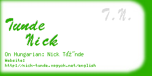 tunde nick business card